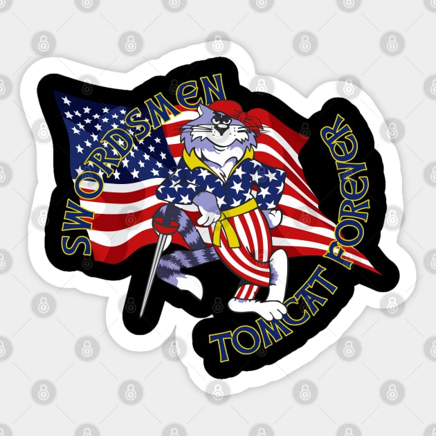 Tomcat Forever Swordsmen Sticker by MBK